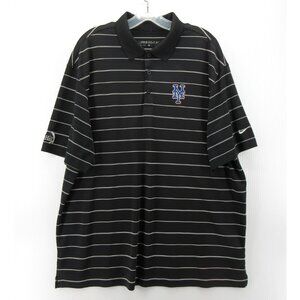 New York Mets Polo Shirt XL Nike Golf Dri-Fit Striped Sunny Hill MLB